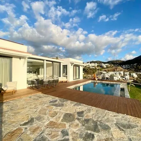 Modern Villa Inyalikavak W/ Private Pool, Sea View-3